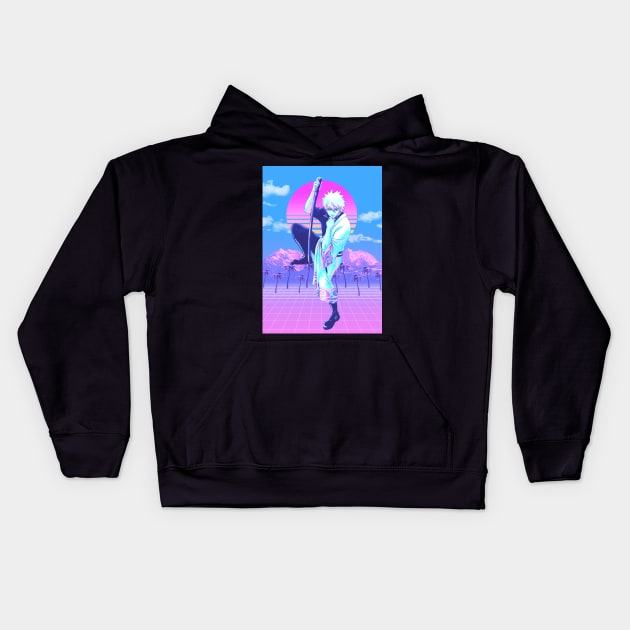 Gintama vaporwave Kids Hoodie by San Creative